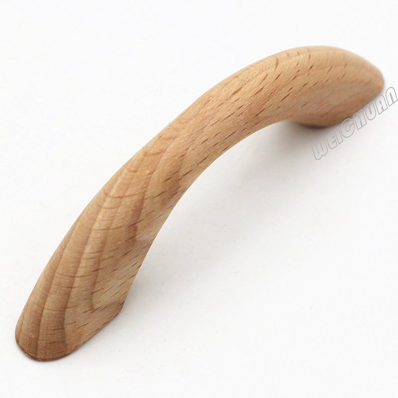 WEICHUAN 10PCS Unfinished Wood Pulls Handles - Kitchen Cabinets Furniture Dresser Wardrobe Cupboard Drawer Pulls Handles, 2.5" Hole Centers - Image 2